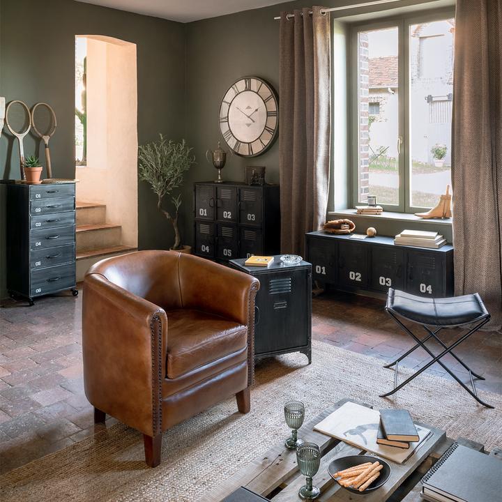Image du produit Atmosphera Meuble métallique 6 portes sevin, noir