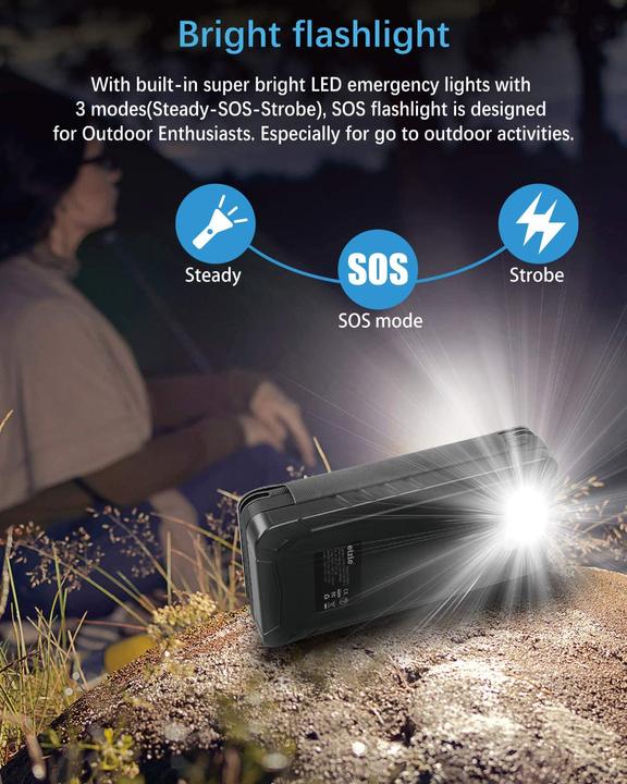 Produktbild Elzle Solar Powerbank (26800 mAh)