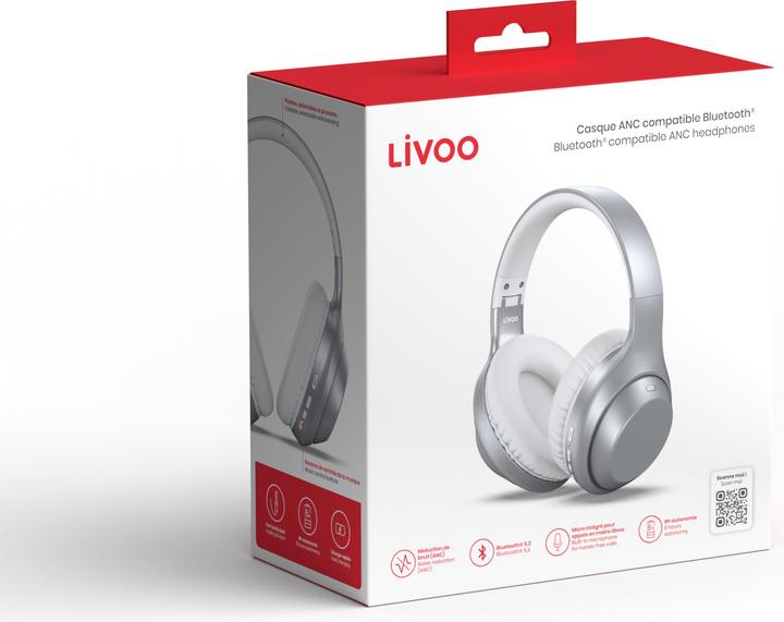 Produktbild Livoo Bluetooth®-kompatibler ANC-Kopfhörer (ANC, 6 h, Kabelgebunden)