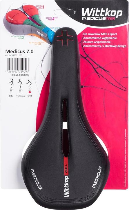 Produktbild Wittkop Fahrradsattel Medicus Twin 7.0