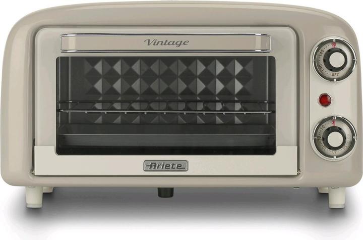 Produktbild Ariete Mini-Backofen Vintage Beige (weiss/hellgrün, 800 Watt, 10 Liter)