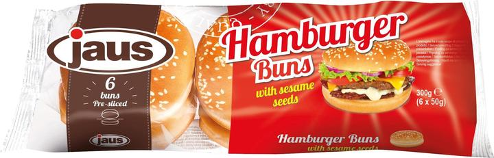 Jaus Daily Bread Burger Buns Sesam geschnitten 6 Stück (326 g)