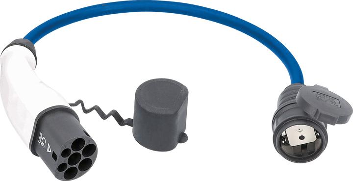 Productafbeelding As - Schwabe Elektrische auto adapter oplaadkabel mode 3 type 2 naar veiligheidsstekker (Type 2, 3.60 kW, 16 A, 0.50 m)
