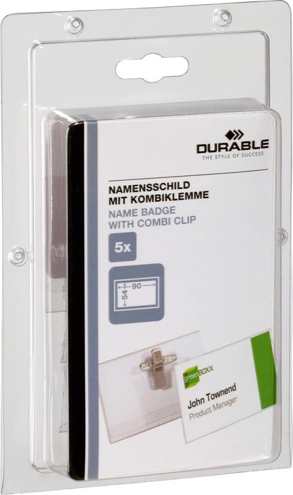 Image du produit Durable Porte-nom avec pince 90x54mm