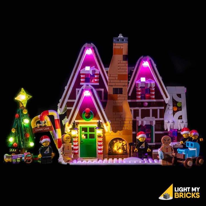 Actual product image Light my bricks LED light set for LEGO gingerbread house