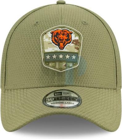 Produktbild New Era NFL - Chicago Bears - On Field 2019 Salute to Service Olive 39Thirty Cap Oliv ML (59)