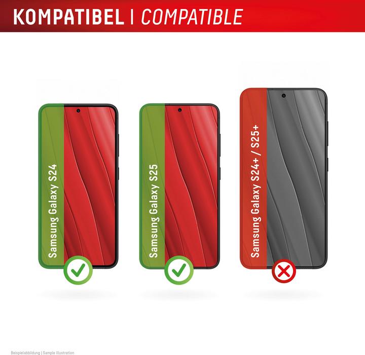 Actual product image Displex Real Glass, 2D Panzerglas (1 Piece, Samsung Galaxy S24, Samsung Galaxy S25)