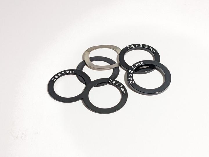 Actual product image White Industries Bottom Bracket Spacer Kit 24mm or 24/22mm GXP Axle
