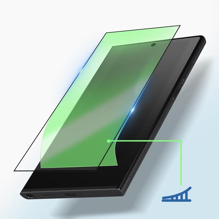 Actual product image Avizar 9H hardness glass display protection film (1 Piece, Samsung Galaxy S24 Ultra)