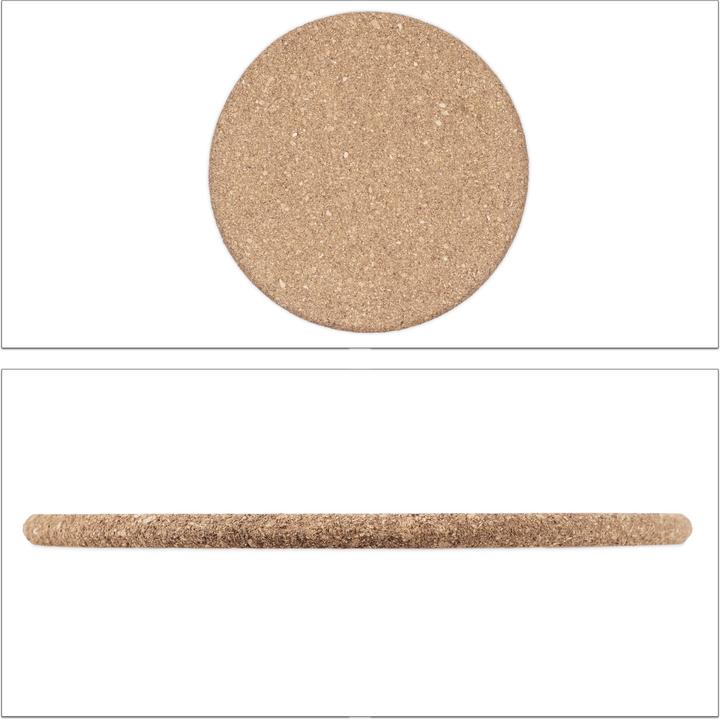 Actual product image Relaxdays Cork coasters (4 x, Pan coaster)