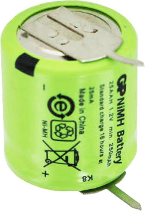 Actual product image GP Batteries Rechargeable battery Sanyo N-110AA, 1/3 AA Mignon with 1-er print contacts (1 pcs., 1/3 AA, 110 mAh)