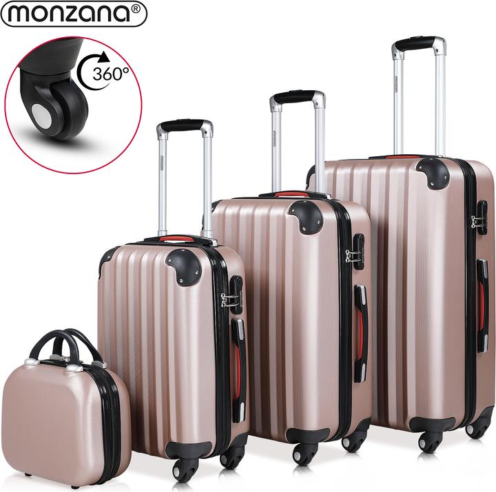 Monzana Kofferset (89 l, Handgepäck (bis 50l), M (50 - 90l), L (90 - 115l))