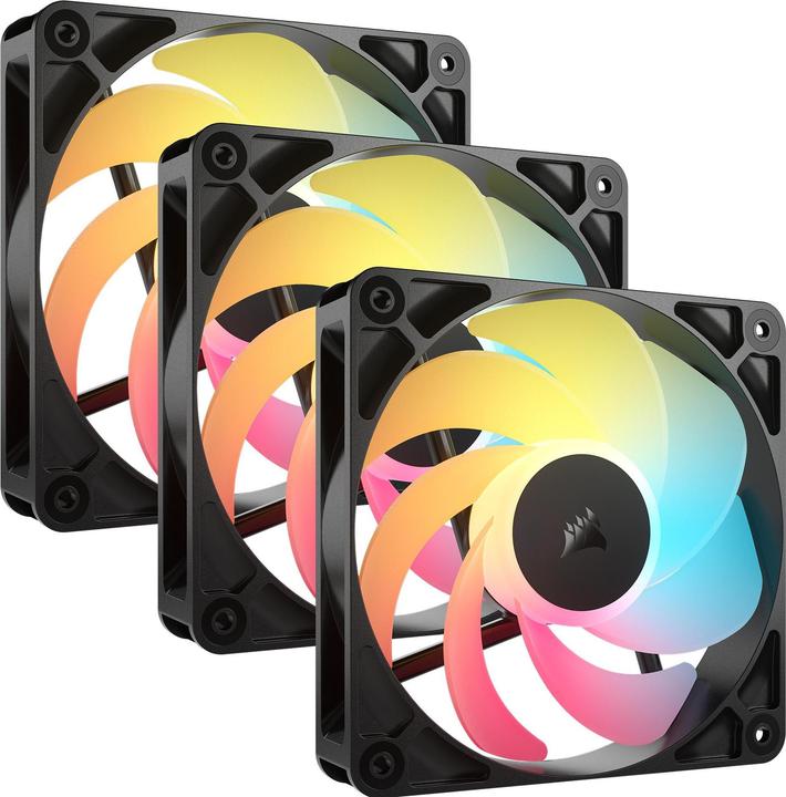 Produktbild Corsair PC-Lüfter R5 120-R ARGB Schwarz, Beleuchtung: Ja (120 mm, 3 x)