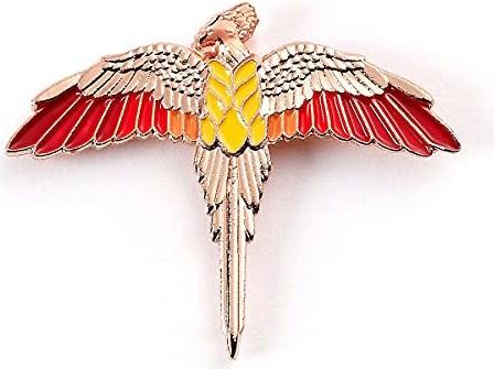 GED Harry Potter Rose Gold Plated Fawkes Pin Badge