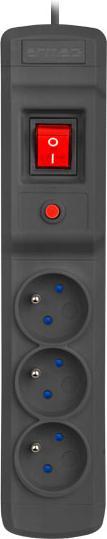 Actual product image Armac M3/45/CZ Surge Protection MULTI M3 (3 lizdai) 4.5m black (3 x, 4.50 m)