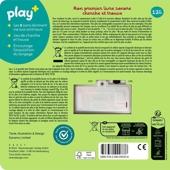 Produktbild Ravensburger Soundbuch Tiere (Französisch)