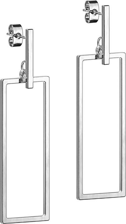 Produktbild Star Piercing Ohrstecker silber Balken Anhänger langes Viereck (ohne Messing, Chirurgenstahl 316L)