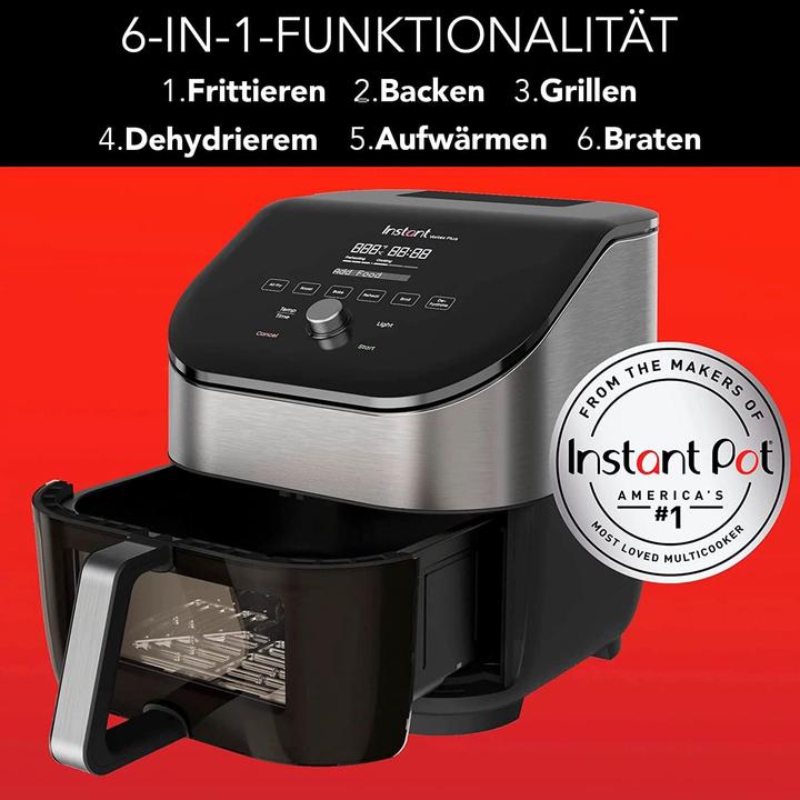 Actual product image Instant Vortex Plus ClearCook OdourErase RVS 5.7 litre (6 Qt) 6-in-1 airfryer frituren roosteren grillen bak