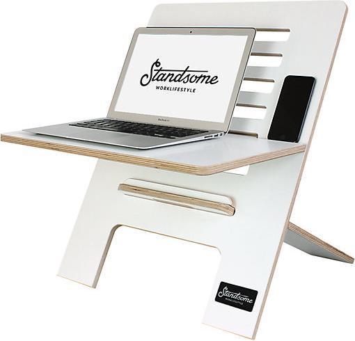 Standsome SLIM standing desk add-on unit, HxWxD 570 x 500 x 490 mm, white.