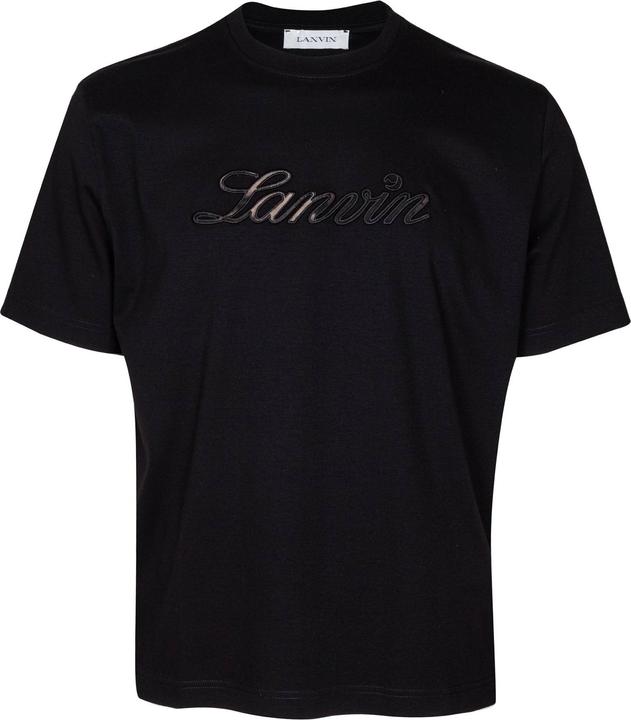 Produktbild Lanvin denim t-shirt with embroidered logo (L)