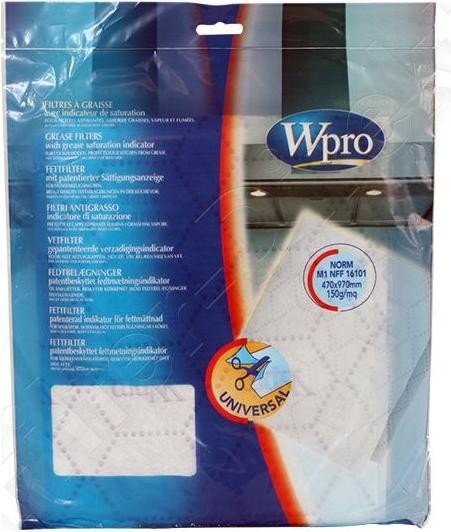 Produktbild WPRO UGF015 - Dunstabzugshaubenzubehör/ Fettfilter/ Universell/ Zuschneidbar/ Mit Sättigungsanzeige