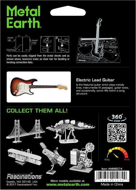 Actual product image Metal Earth Electric Lead Guitar