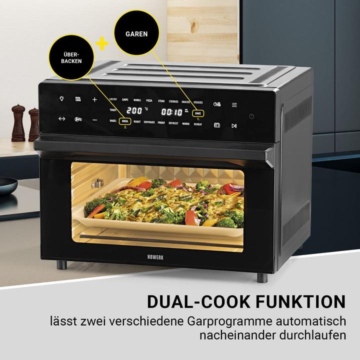Actual product image N8werk Digital Hot Air Oven in Midnight Black 30 L
