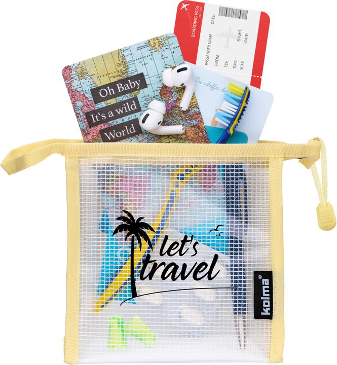 Immagine prodotto Kolma Mesh Bag crème "let's travel" (Custodia)