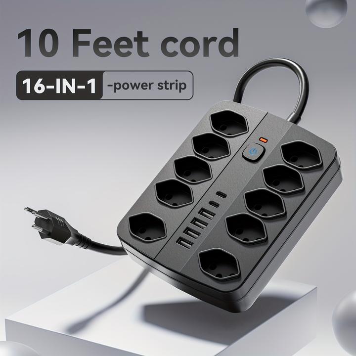 Produktbild PhoneLook 16-in-1 Steckdosenleiste (16 x, USB, Typ 13, 3 m)