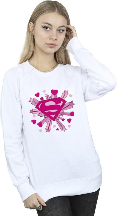 Image du produit - Sweat SUPERMAN PINK HEARTS AND STARS LOGO - Femme (XXL)
