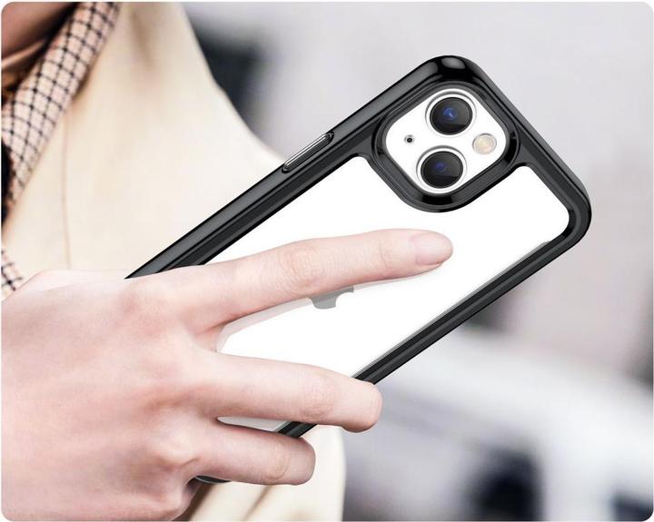 Actual product image Hurtel Outer Space Case iPhone 14 Plus hard cover with a gel frame black (Apple iPhone 14 Plus)