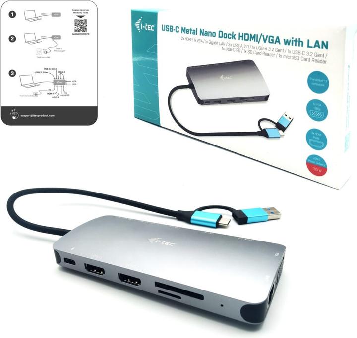 Immagine prodotto i-tec Cananotdockpd (USB-C, 4 Porti)