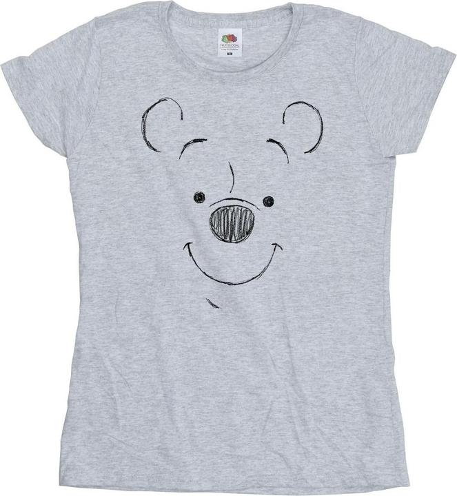 Actual product image Disney Womens/Ladies Winnie The Pooh Winnie The Pooh Face Cotton T-Shirt (XL)