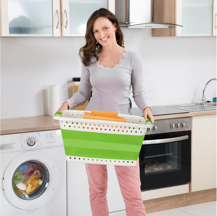 Immagine prodotto Relaxdays Cesto Portabiancheria Pieghevole con Manici (50 l)