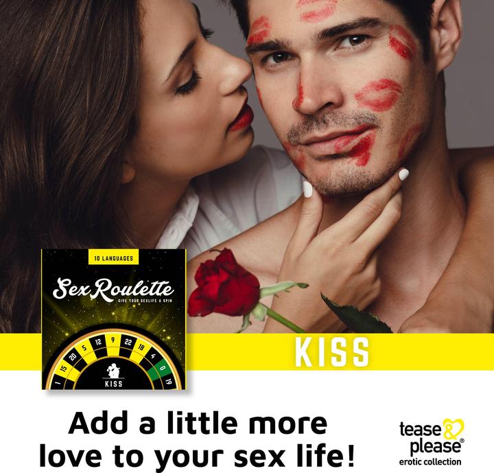 Produktbild tease & please Sex Roulette Kiss (Sonstiges, Deutsch, Spanisch, Französisch, Norwegisch, Polnisch, Niederländisch, Russisch, Schwedisch, Italienisch, Englisch)