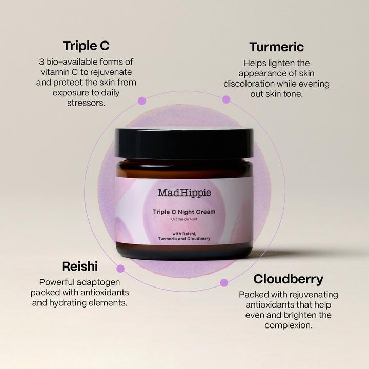 Immagine prodotto MadHippie Triple C Night Cream (60 ml, Crema notte)