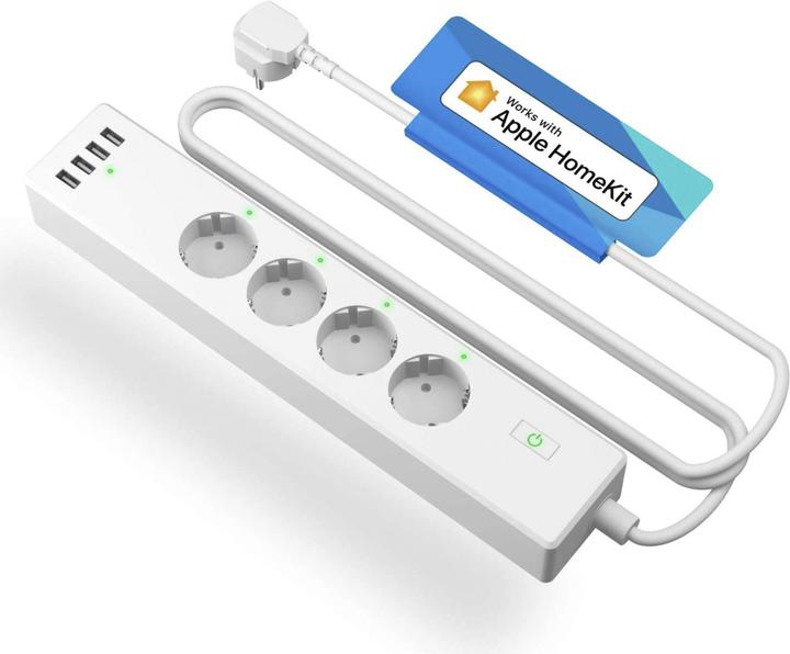 Immagine prodotto Meross Protettore di sovratensione Wi-Fi intelligente (8 x, Nema-5, USB, 1.80 m)