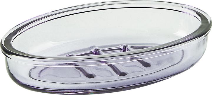 Actual product image Beliani Bathroom set 4-piece glass purple TELMA