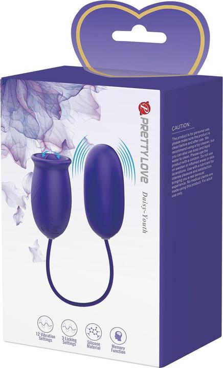 Actual product image Pretty Love Daisy Youth Violet Rechargeable Vibrator-Stimulator