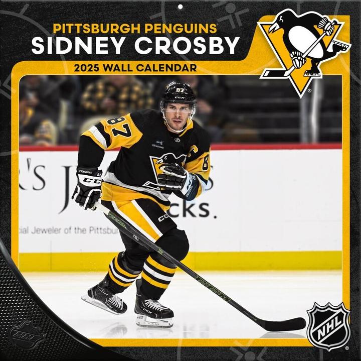 Produktbild NHL - Pittsburgh Penguins - Sidney Crosby - 30.5 x 30.5 cm Spieler-Wandkalender 2025 (30.5 x 30.5 cm, Französisch, Italienisch, Spanisch, Deutsch, Englisch)