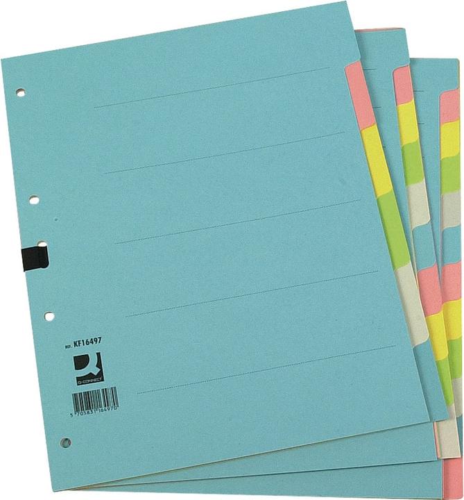 Actual product image Q-Connect Register full size with index printing from 3 pieces