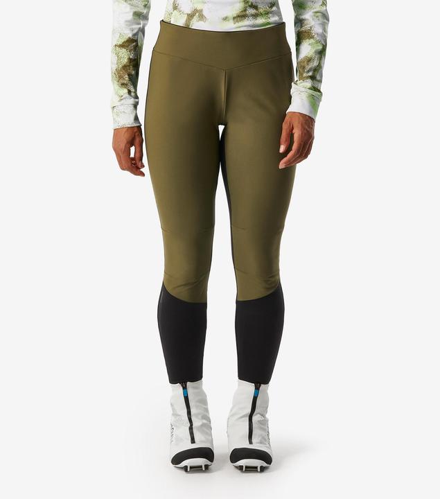 Produktbild Wedze Langlaufhose Tights winddicht Damen, 500 khaki (W30/L31)