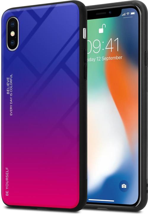 Actual product image Cadorabo TPU 2 colors glass cover (Apple iPhone X)