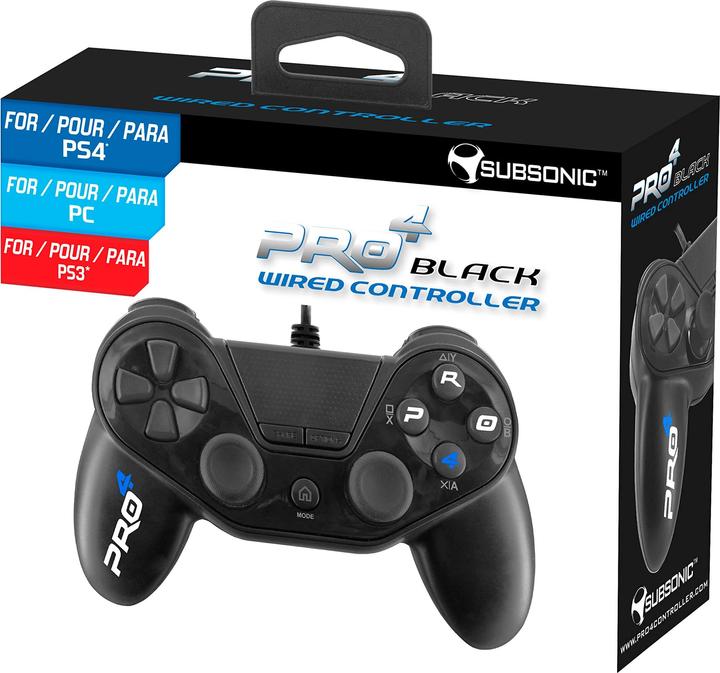 Produktbild Subsonic Pro 4 Wired Controller for PS4 Black (PS4)
