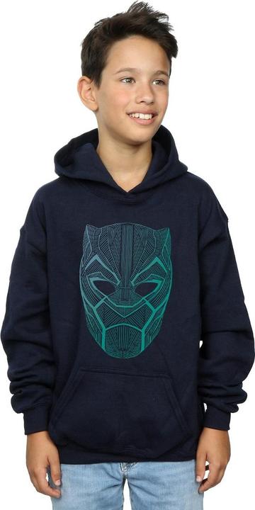 Produktbild Black Panther Tribal Mask Kapuzenpullover Jungen (152, 158)