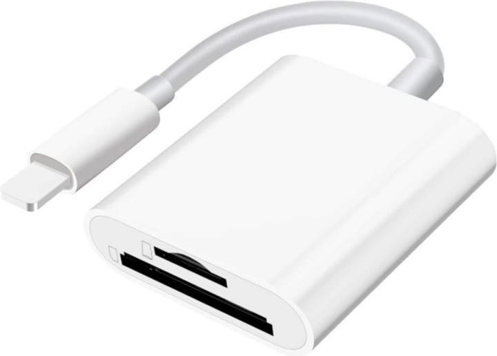 Produktbild Apfelkiste Lightning Kartenlesegerät Card Reader für SD und Micro SD Speicherkarten