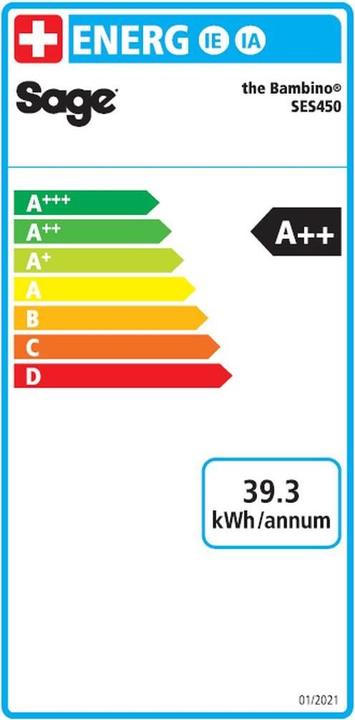 Energie-Label Sage the Bambino™ (CH-Stecker)