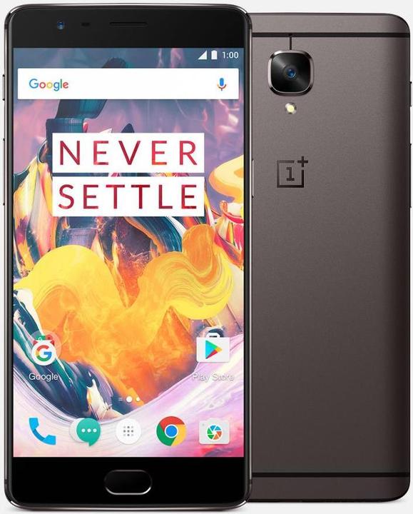 Actual product image OnePlus 3t (64 GB, Gunmetal, 5.50", Dual SIM, 16 Mpx, 4G)