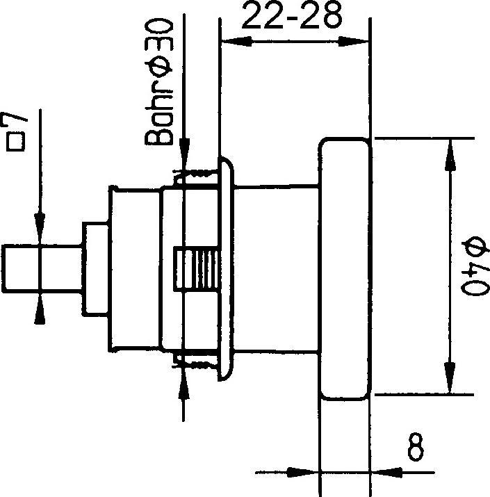 Produktbild Heusser Drehknöpfe 3491 / 3492 (Türgriff)