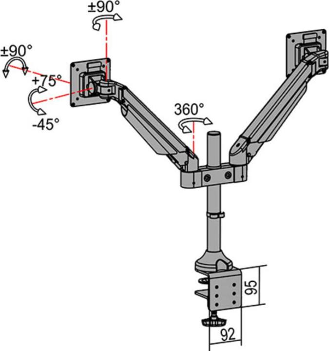 Image du produit Multibrackets MB Bras de levage à gaz HD (Tables, 32")
